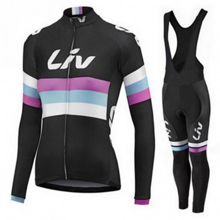Set Fietsshirt Lange Mouw + Lange Koersbroek 2015 CCC Liv Dames N001